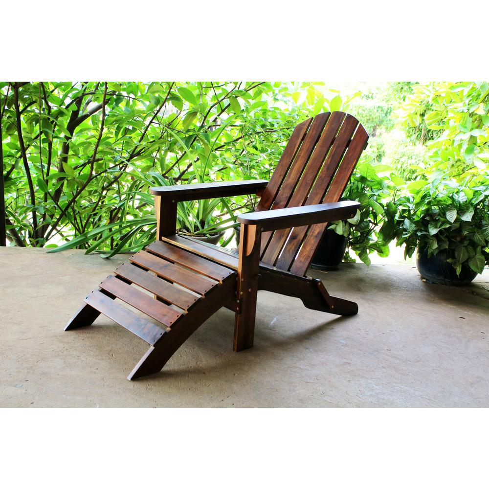 Outdoor Adirondack Chair with Footrest