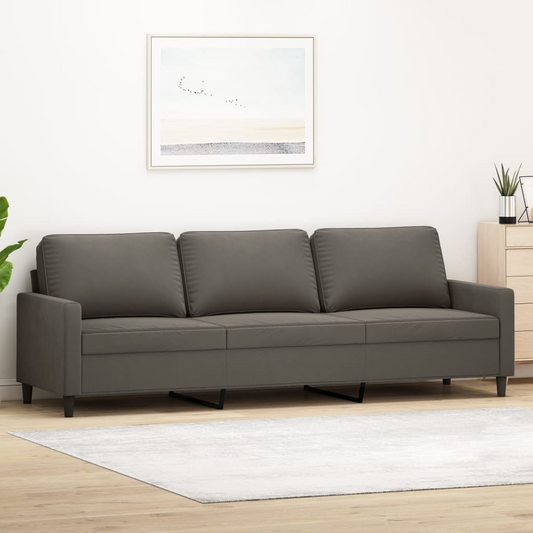 3-Seater Sofa Dark Gray 82.7" Velvet