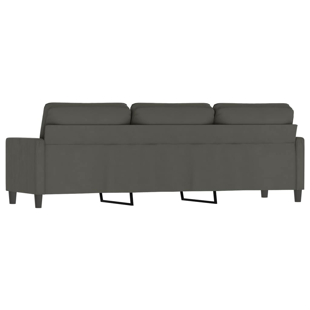 3-Seater Sofa Dark Gray 82.7" Velvet