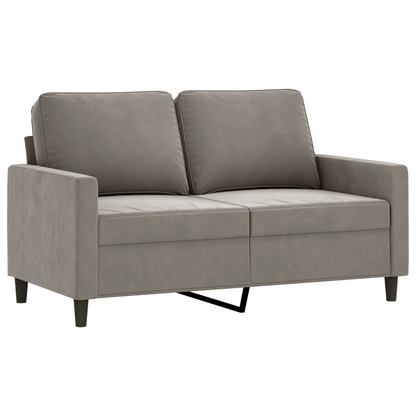 2-Seater Sofa Light Gray 47.2" Velvet