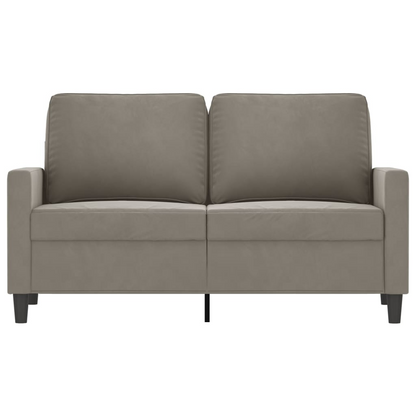 2-Seater Sofa Light Gray 47.2" Velvet