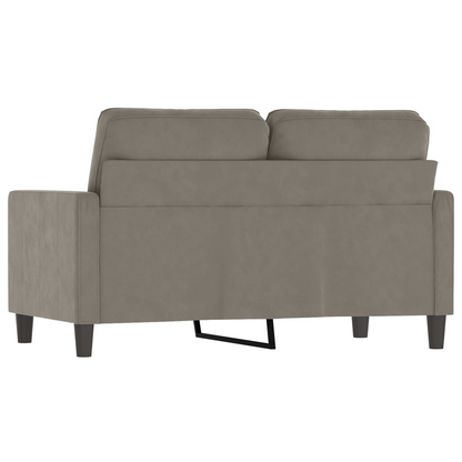 2-Seater Sofa Light Gray 47.2" Velvet