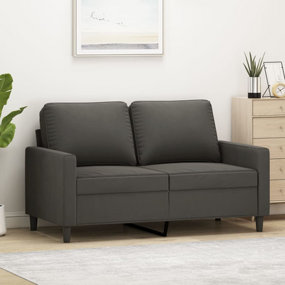 2-Seater Sofa Dark Gray 47.2" Velvet