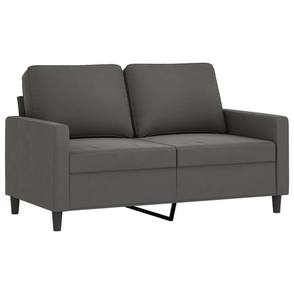 2-Seater Sofa Dark Gray 47.2" Velvet