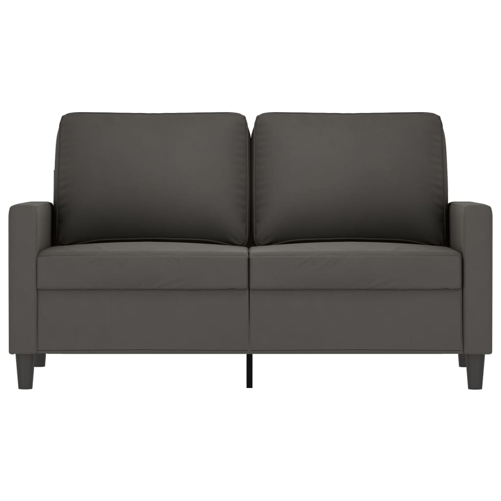 2-Seater Sofa Dark Gray 47.2" Velvet