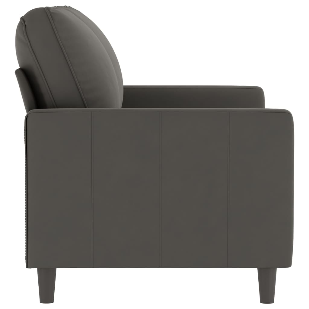 2-Seater Sofa Dark Gray 47.2" Velvet