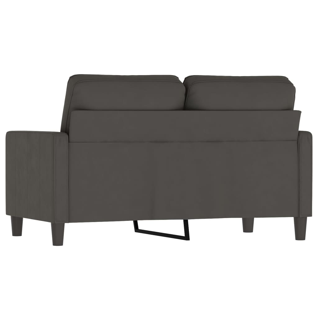 2-Seater Sofa Dark Gray 47.2" Velvet