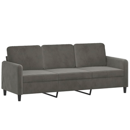 3-Seater Sofa Dark Gray 70.9" Velvet