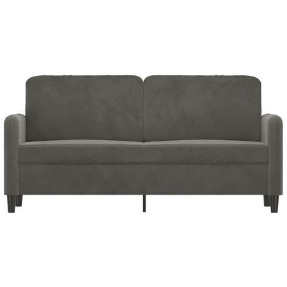 2-Seater Sofa Dark Gray 55.1" Velvet