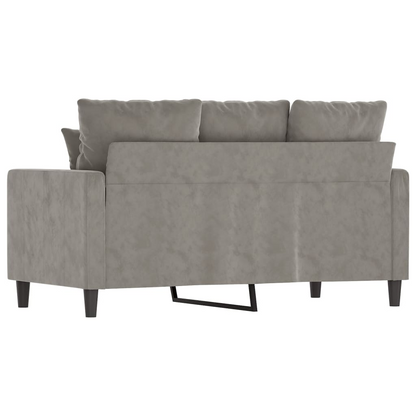 2-Seater Sofa Light Gray 47.2" Velvet