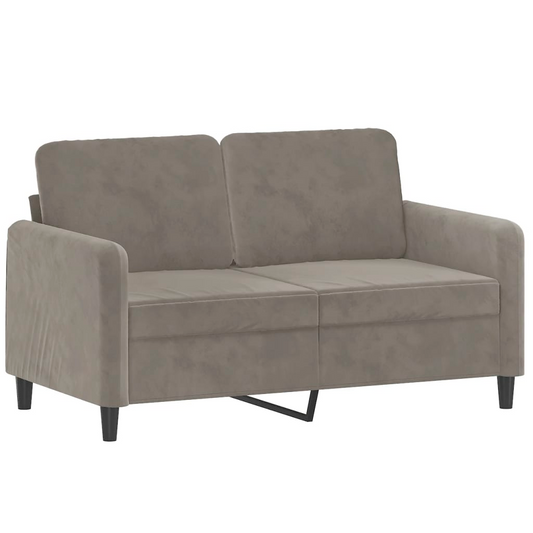 2-Seater Sofa Light Gray 47.2" Velvet