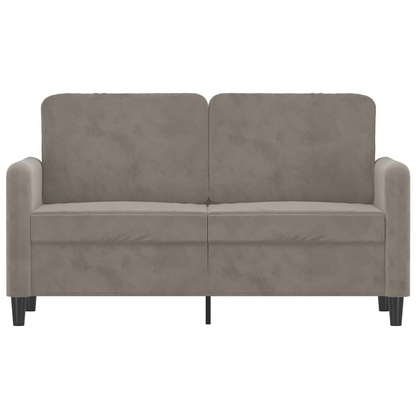 2-Seater Sofa Light Gray 47.2" Velvet