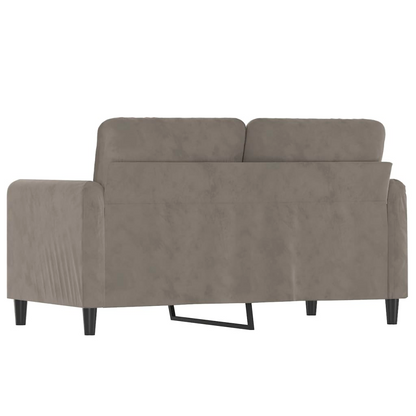 2-Seater Sofa Light Gray 47.2" Velvet