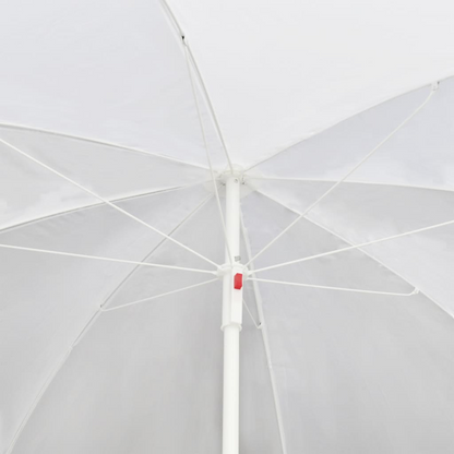 Patio Bed with Parasol Brown Poly Rattan