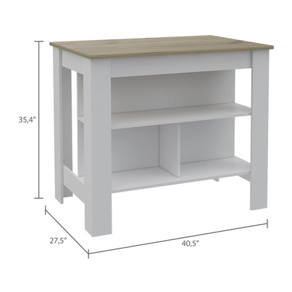 Delos Kitchen Island White - Pine