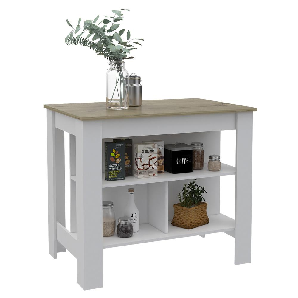 Delos Kitchen Island White - Pine