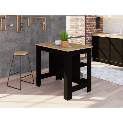 Delos Kitchen Island Black Wengue