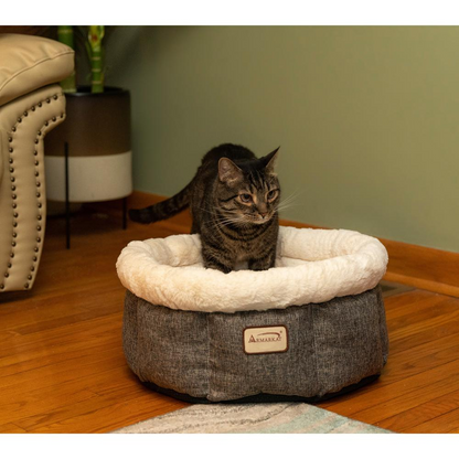 Armarkat Cozy Cat Bed in Beige and Gray C105HHS/MB