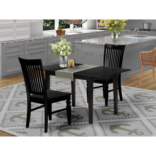 Dining Table- Dining Chairs, NOWE3-BLK-W