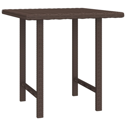 Side Tables 3 pcs Brown Poly Rattan