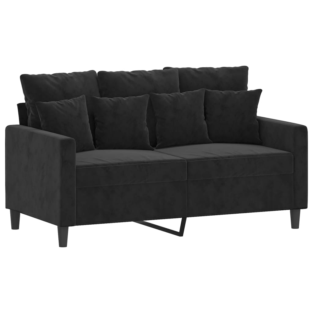 2-Seater Sofa Black 47.2" Velvet