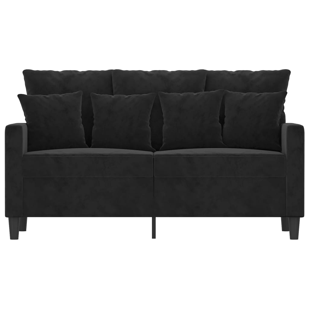 2-Seater Sofa Black 47.2" Velvet