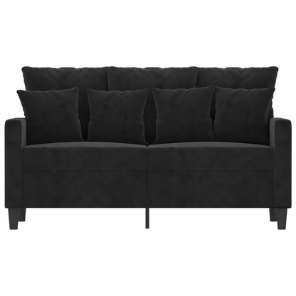 2-Seater Sofa Black 47.2" Velvet