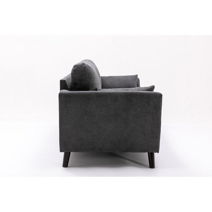 Damian Gray Velvet Fabric Sofa