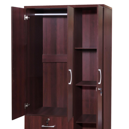 Symphony Wardrobe Armoire Closet with Two Drawers Mahogany