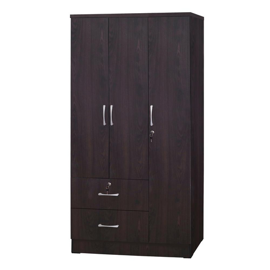 Symphony Wardrobe Armoire Closet with Two Drawers  Tobacco