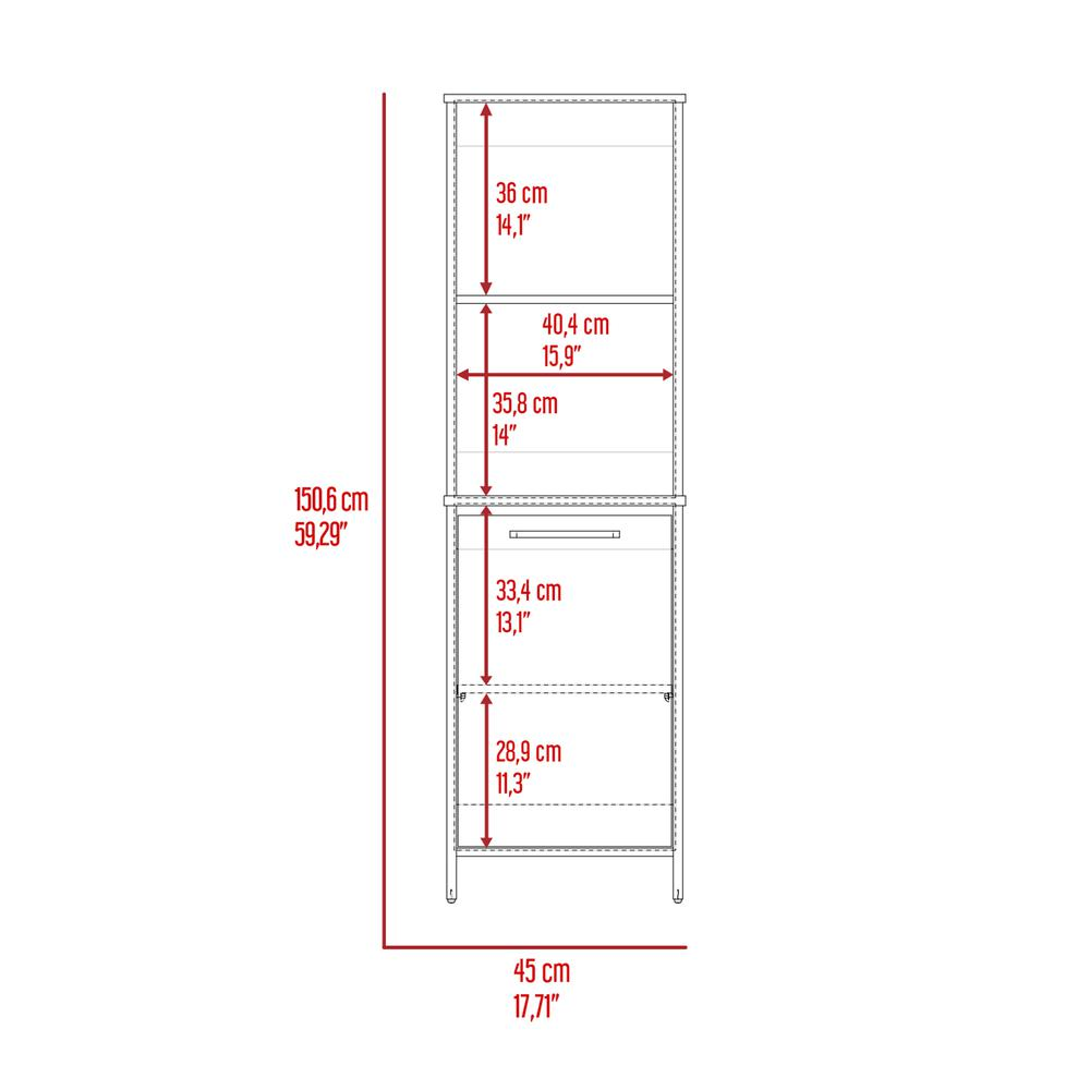 Romulo Kitchen Pantry - White