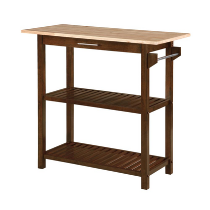 Designs2Go 3 Tier Butcher Block Kitchen Prep Island w/ Drawer