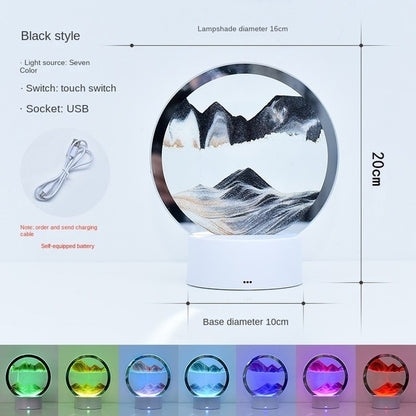 7 Colors USB Sandscape Table Lamp