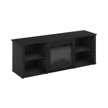 Furinno Classic 60 Inch TV Stand with Fireplace, Americano