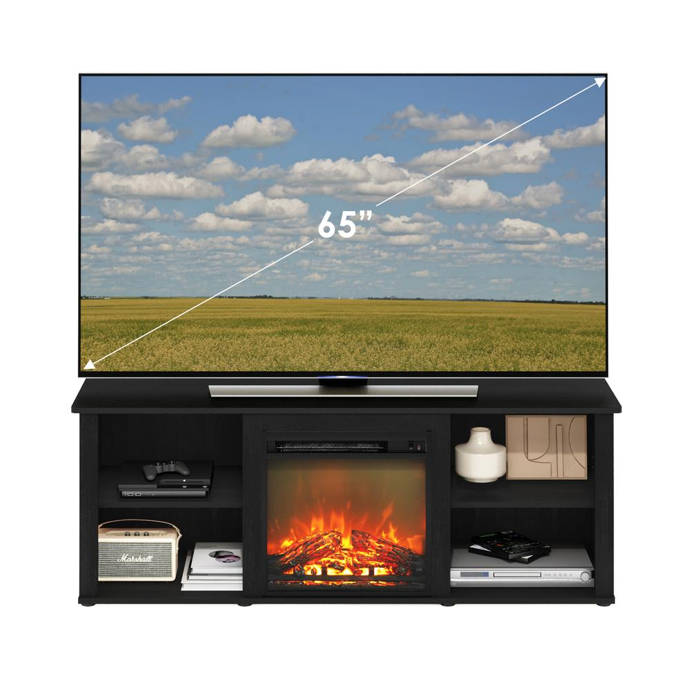 Furinno Classic 60 Inch TV Stand with Fireplace, Americano