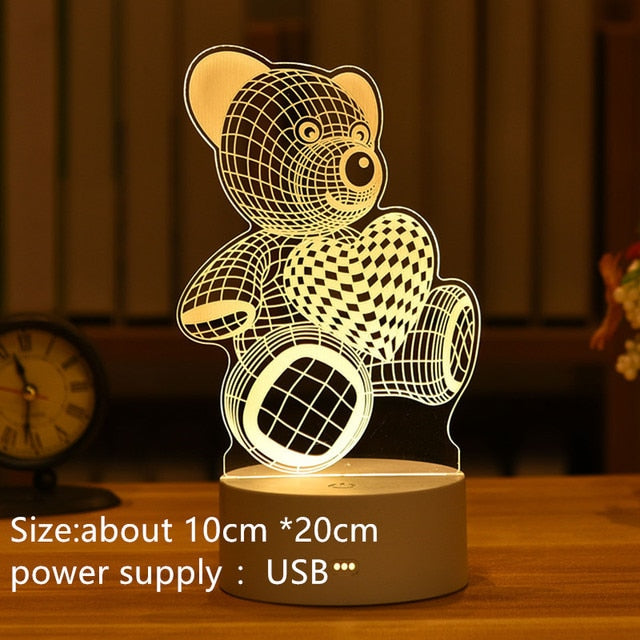 3D Table Night Lamp